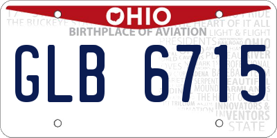 OH license plate GLB6715