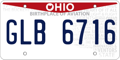 OH license plate GLB6716