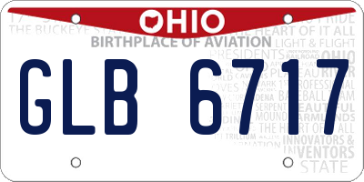 OH license plate GLB6717
