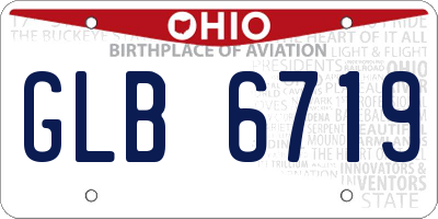 OH license plate GLB6719