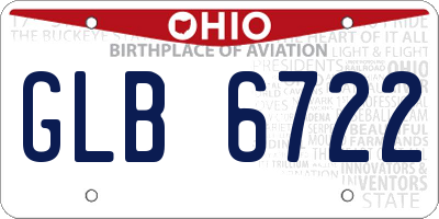 OH license plate GLB6722