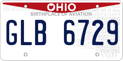 OH license plate GLB6729