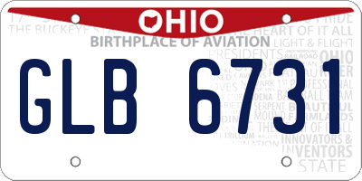 OH license plate GLB6731