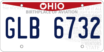 OH license plate GLB6732