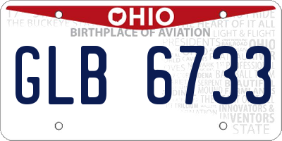 OH license plate GLB6733