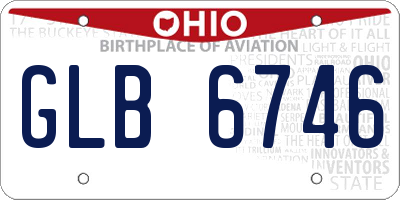OH license plate GLB6746
