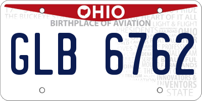 OH license plate GLB6762