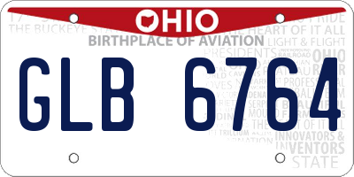 OH license plate GLB6764