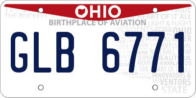 OH license plate GLB6771