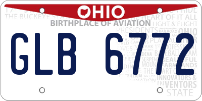 OH license plate GLB6772