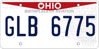 OH license plate GLB6775