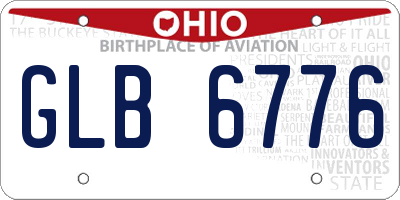 OH license plate GLB6776