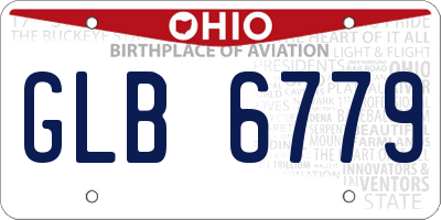 OH license plate GLB6779