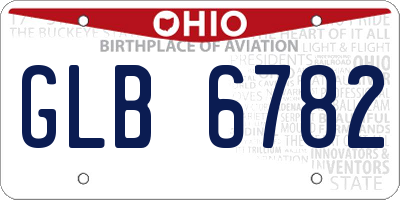 OH license plate GLB6782