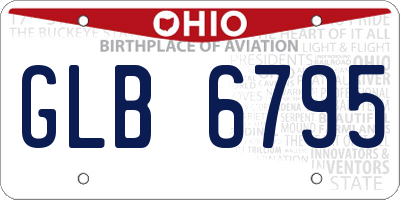 OH license plate GLB6795