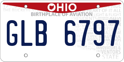 OH license plate GLB6797