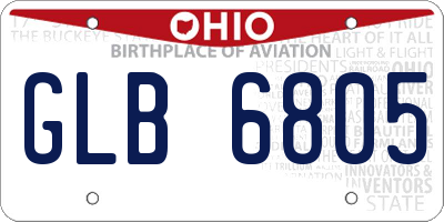 OH license plate GLB6805