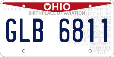 OH license plate GLB6811