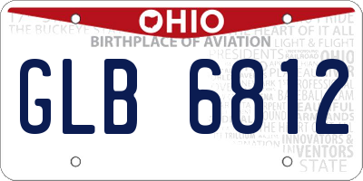 OH license plate GLB6812