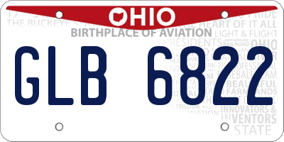 OH license plate GLB6822
