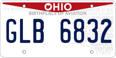 OH license plate GLB6832