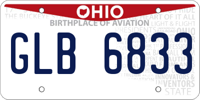 OH license plate GLB6833
