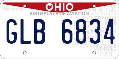 OH license plate GLB6834