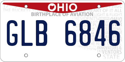 OH license plate GLB6846
