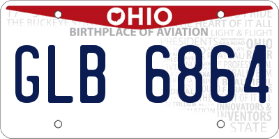OH license plate GLB6864