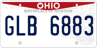 OH license plate GLB6883