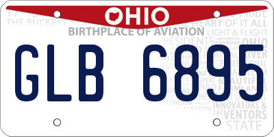 OH license plate GLB6895