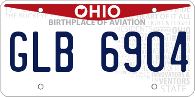OH license plate GLB6904