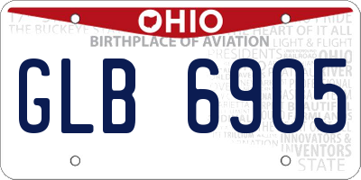 OH license plate GLB6905