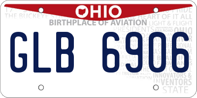OH license plate GLB6906