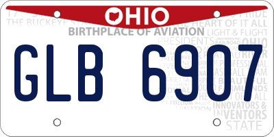 OH license plate GLB6907