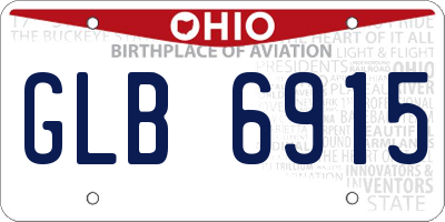 OH license plate GLB6915