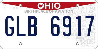 OH license plate GLB6917