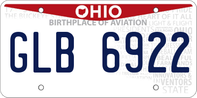 OH license plate GLB6922