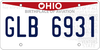 OH license plate GLB6931