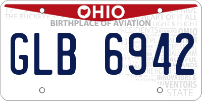 OH license plate GLB6942