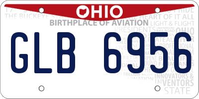 OH license plate GLB6956