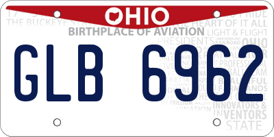 OH license plate GLB6962
