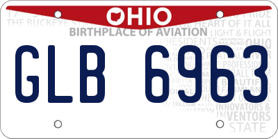OH license plate GLB6963