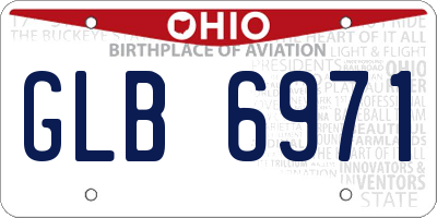 OH license plate GLB6971
