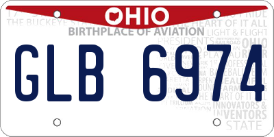 OH license plate GLB6974