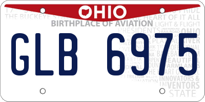 OH license plate GLB6975
