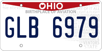 OH license plate GLB6979
