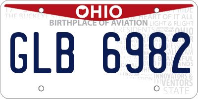 OH license plate GLB6982
