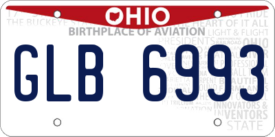 OH license plate GLB6993
