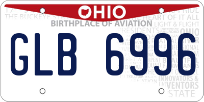 OH license plate GLB6996